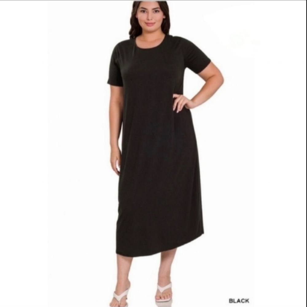 ZENANA BLACK MAXI DRESS NWOT - Picture 6 of 6